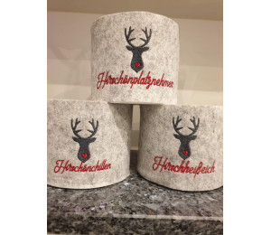 Stickserie - Hirsch Sprüche Klorollenverstecker